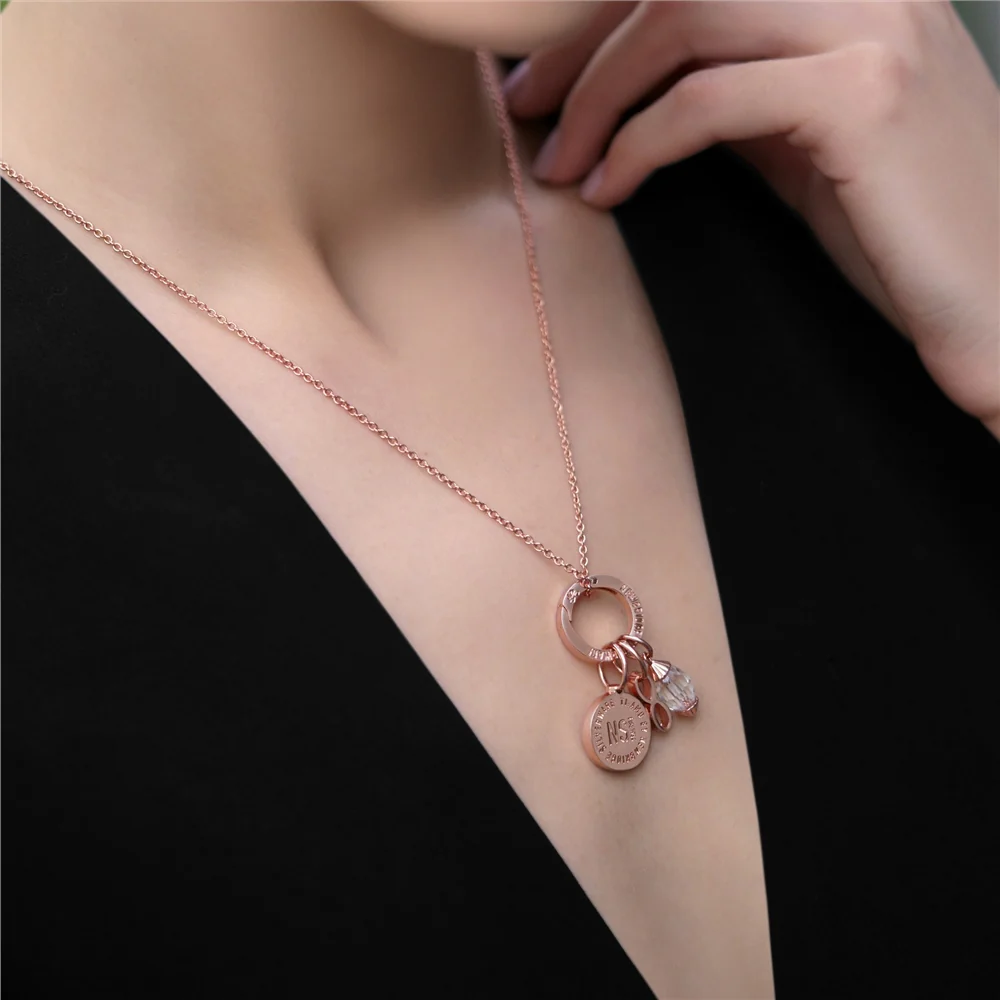 April Birthstone Pendant (Rose Gold) - Image 2