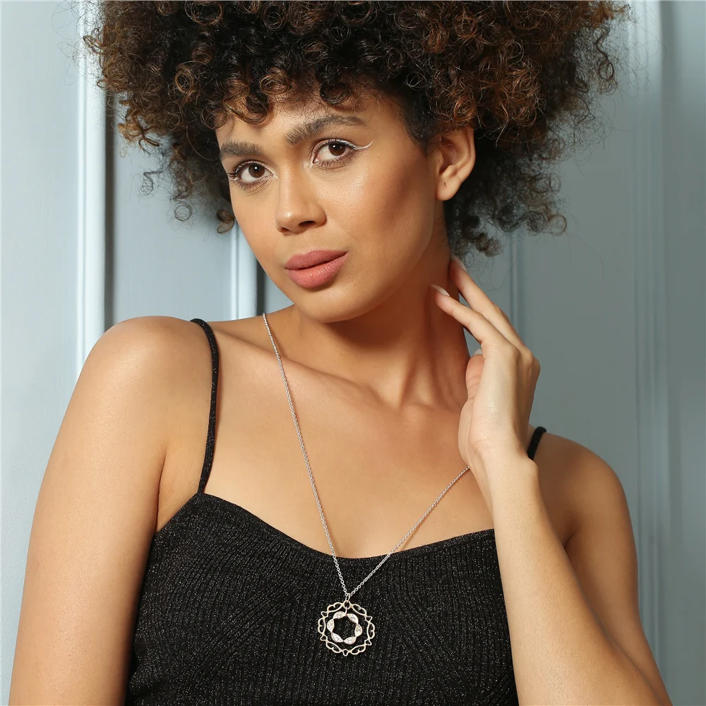 Ariel Pendant with Clear Stones - Image 2