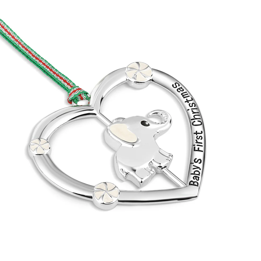 Babys 1st Christmas Heart Tree Decoration - Image 3