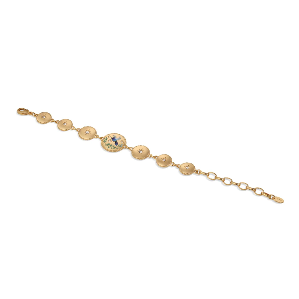 Bird Enamel Link Bracelet - Image 3