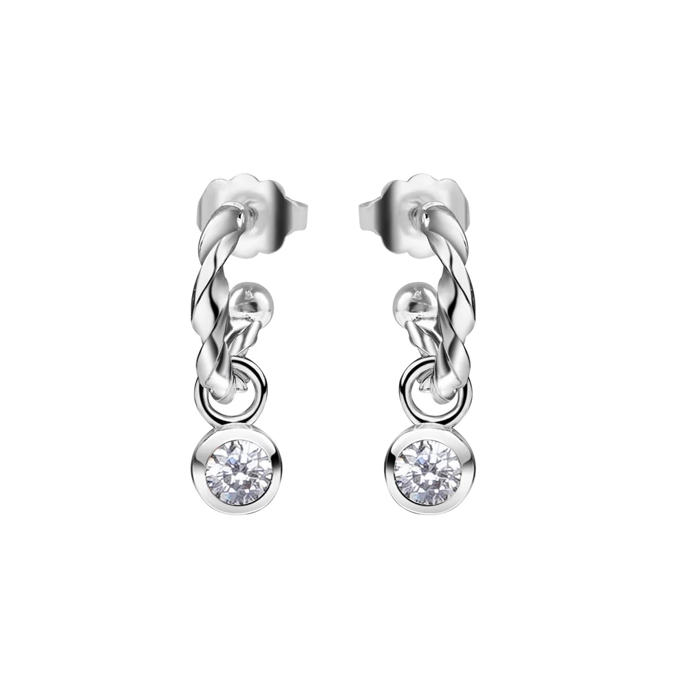 Birthstone Earrings April - Image 4