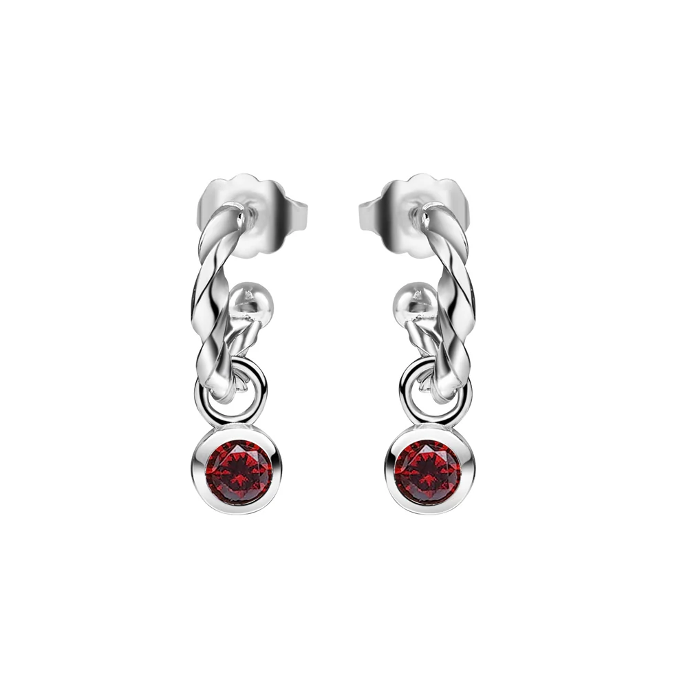Birthstone Earrings January - Image 3
