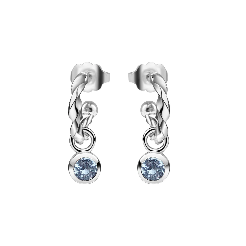 Birthstone Earrings March - Image 3