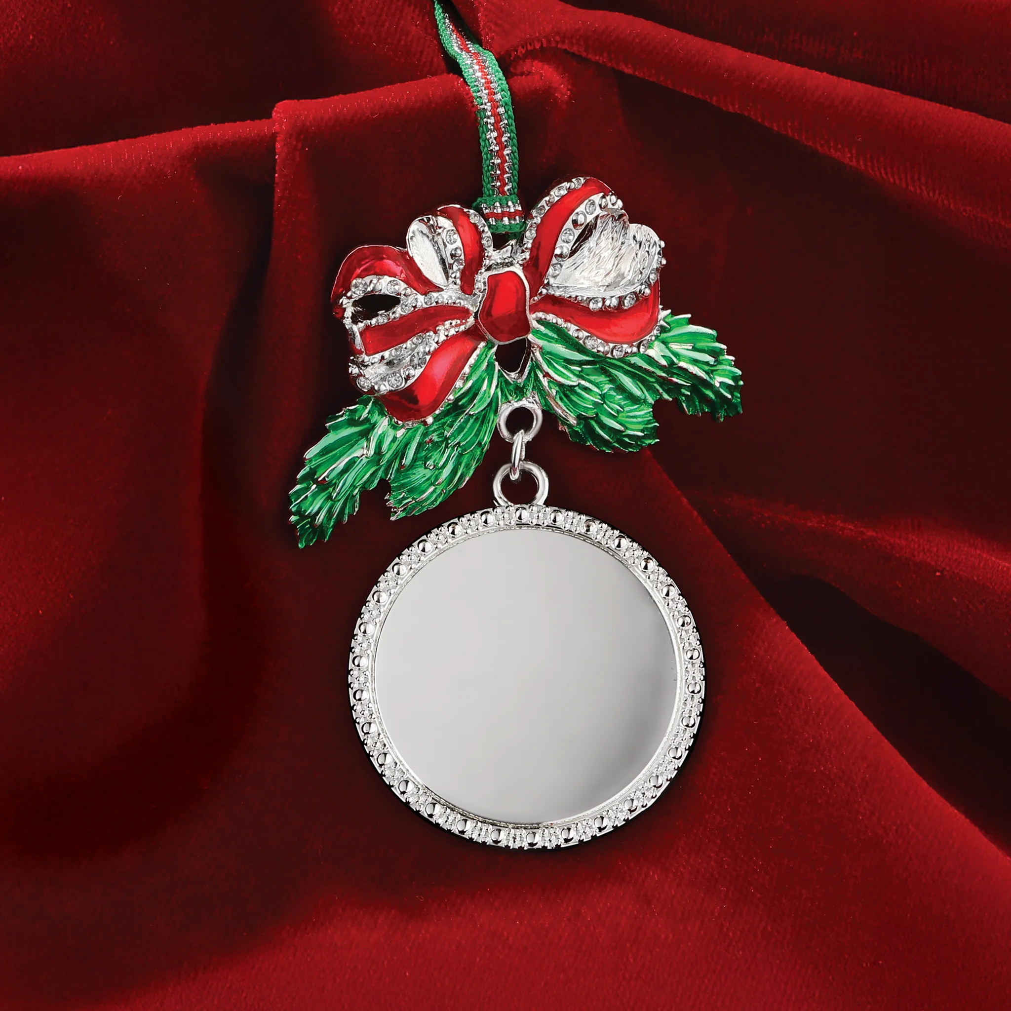 Bow with Pine Leaves Christmas Tree Decoration - Image 2