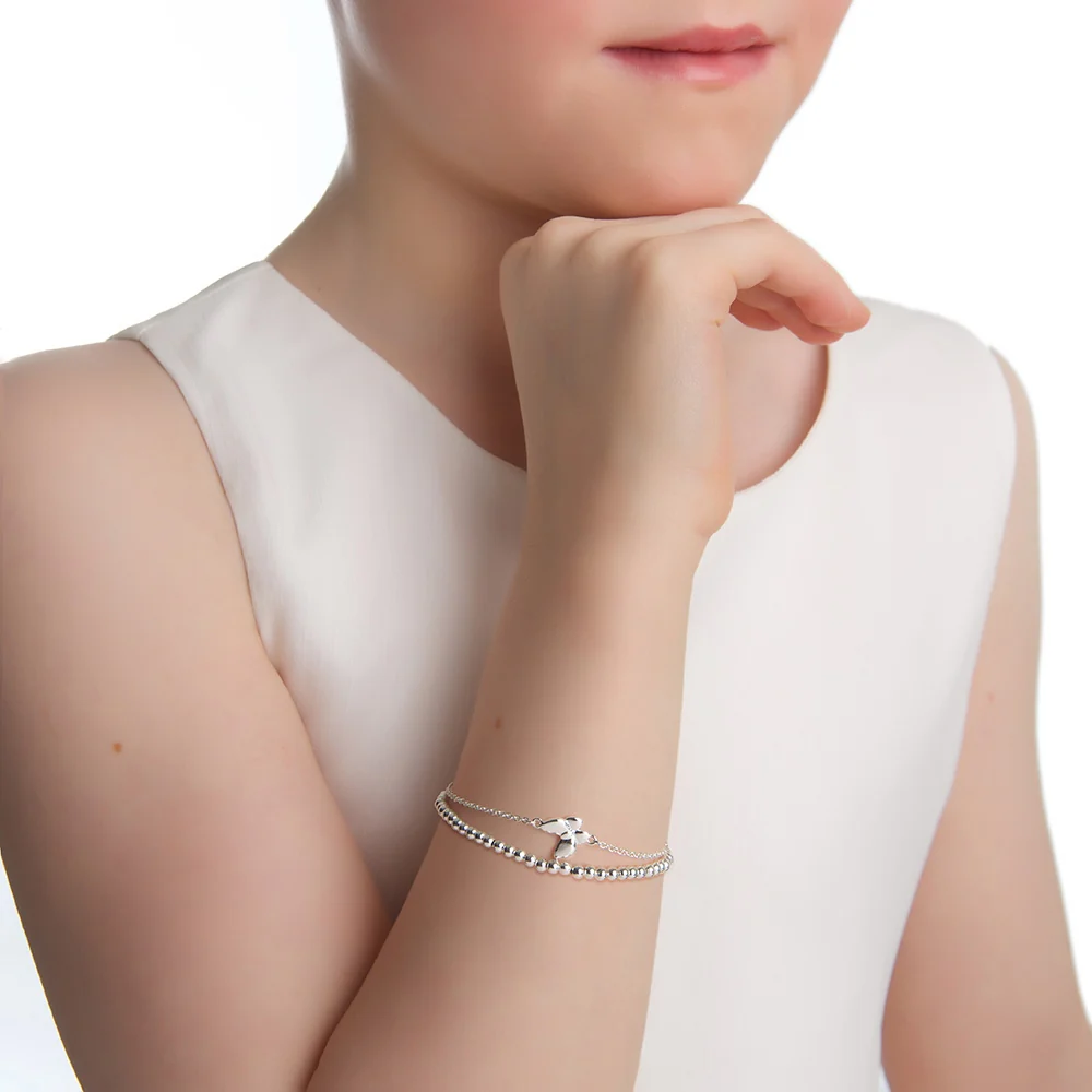 Butterfly Bracelet Silver Beads - Image 3