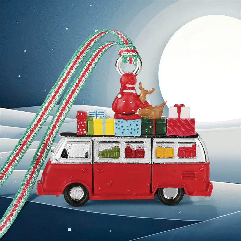 Camper Van with Santa Christmas Tree Decoration - Image 2