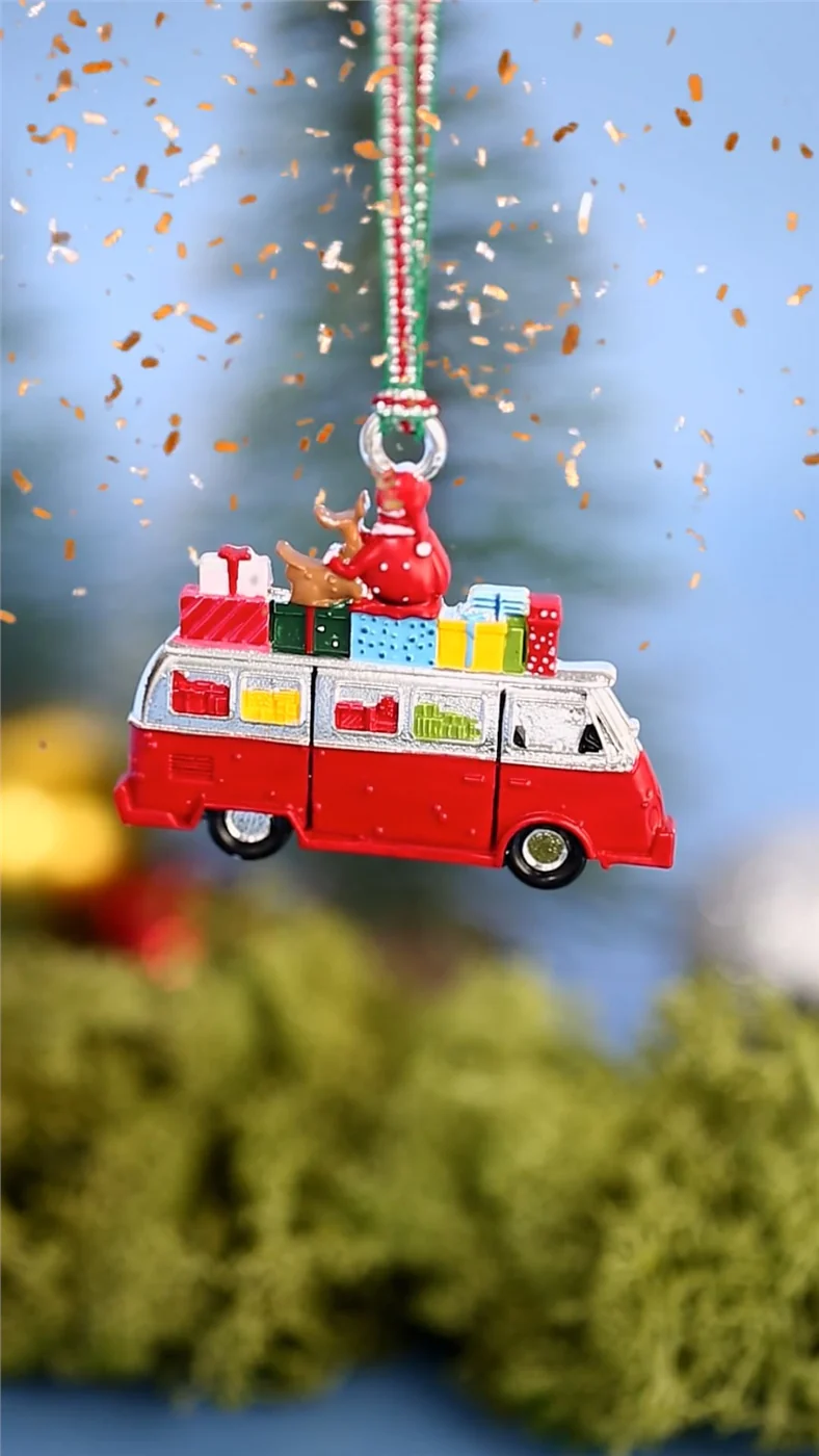 Camper Van with Santa Christmas Tree Decoration - Image 3