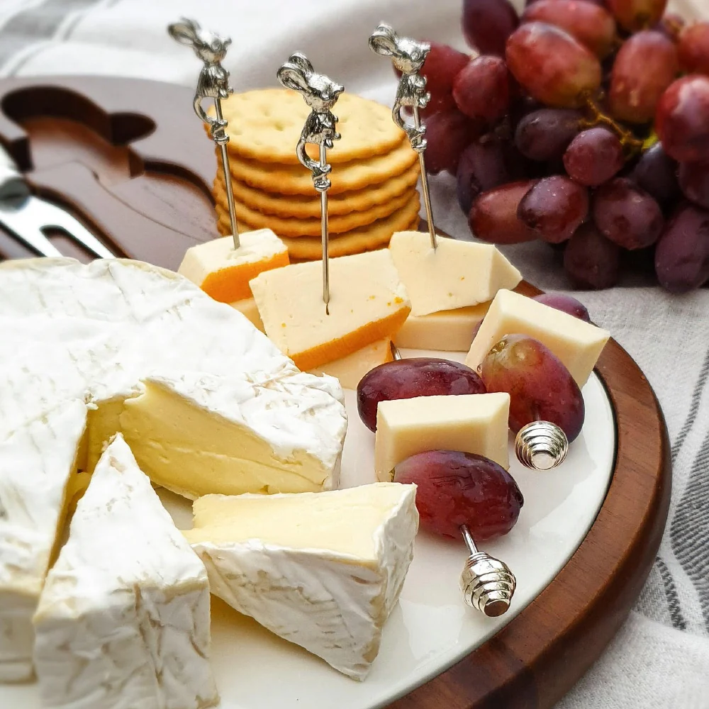 Ceramic and Wood Cheese Board Set - Image 3