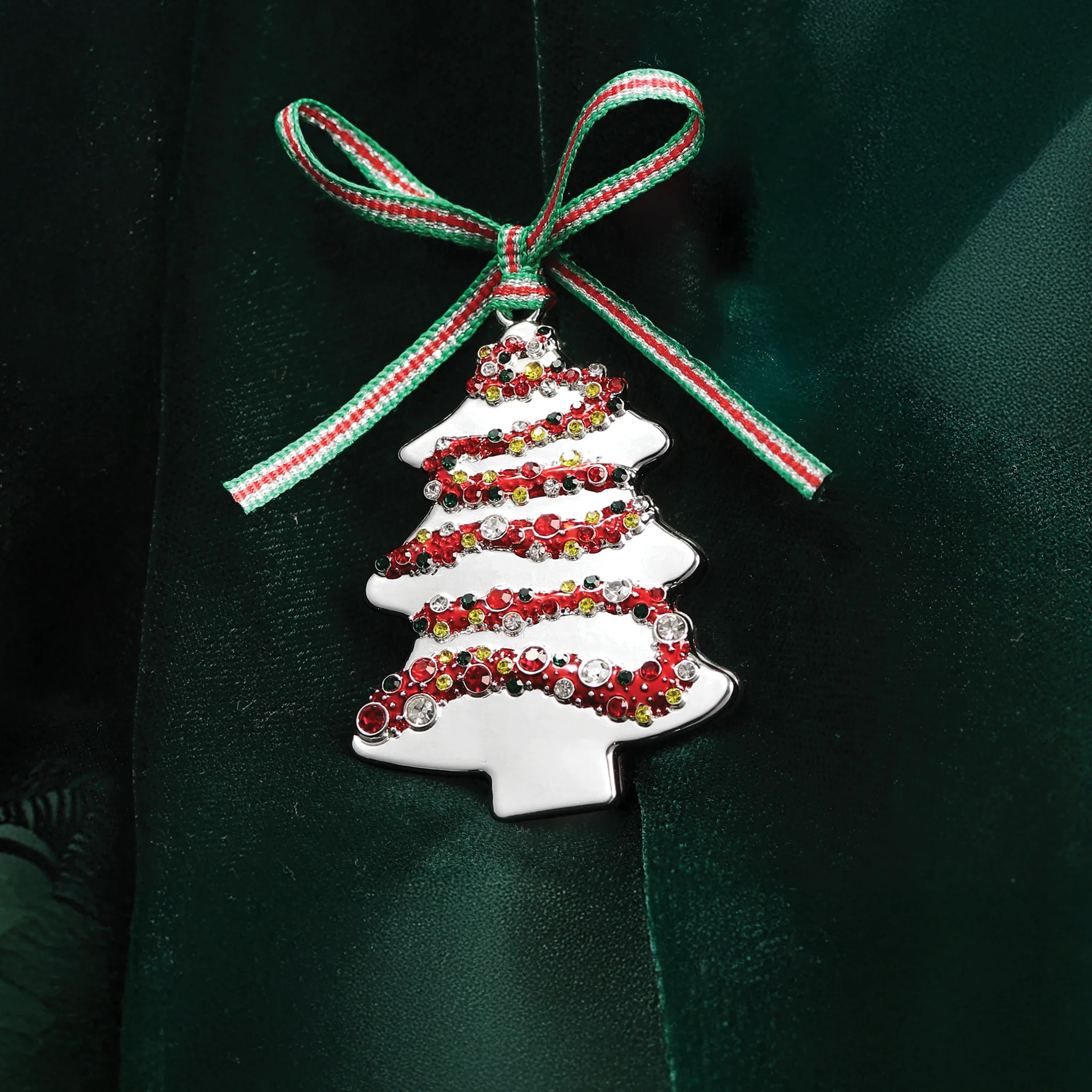 Christmas Tree Decoration with Coloured Stones - Image 3
