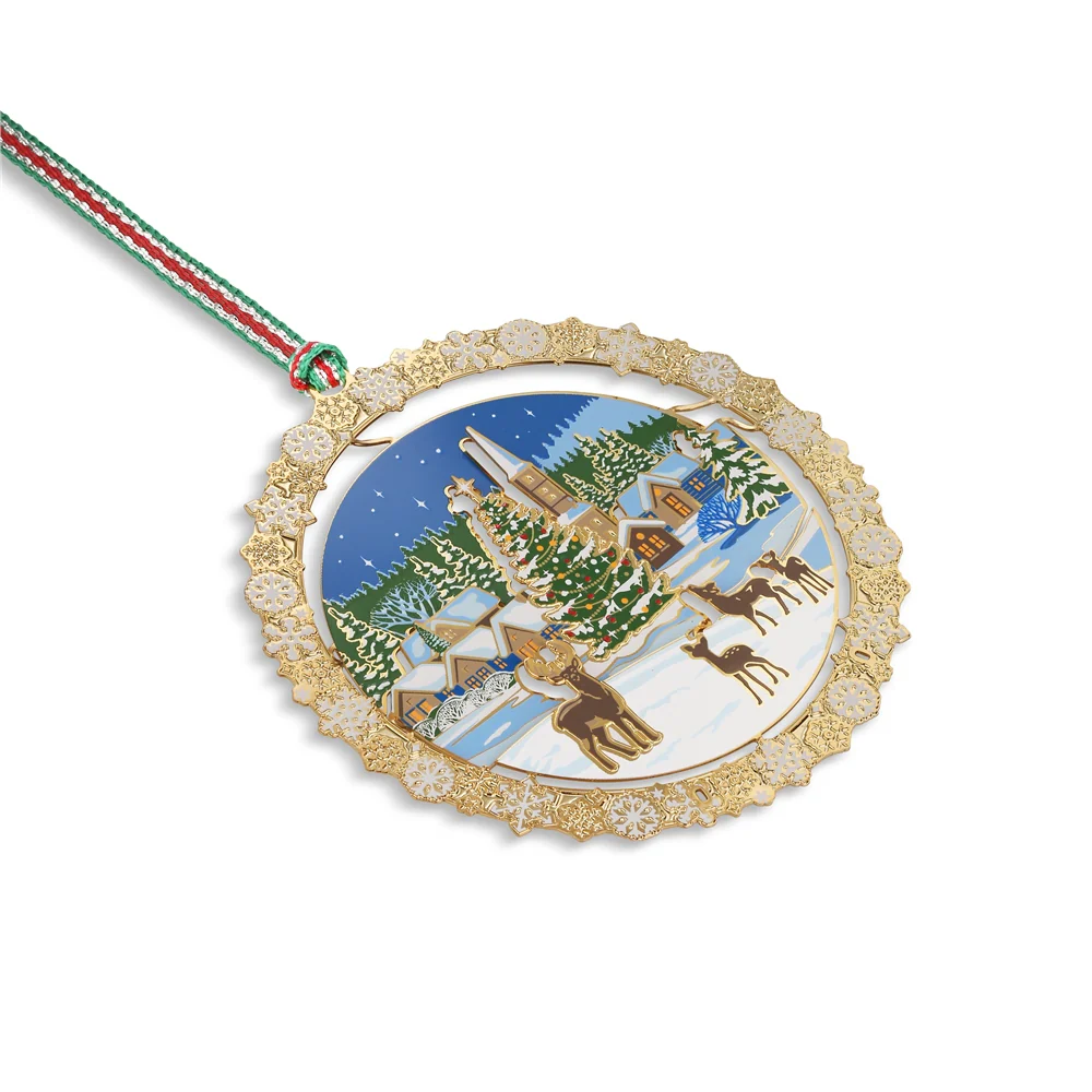 Christmas Village with Deer Tree Decoration - Image 5