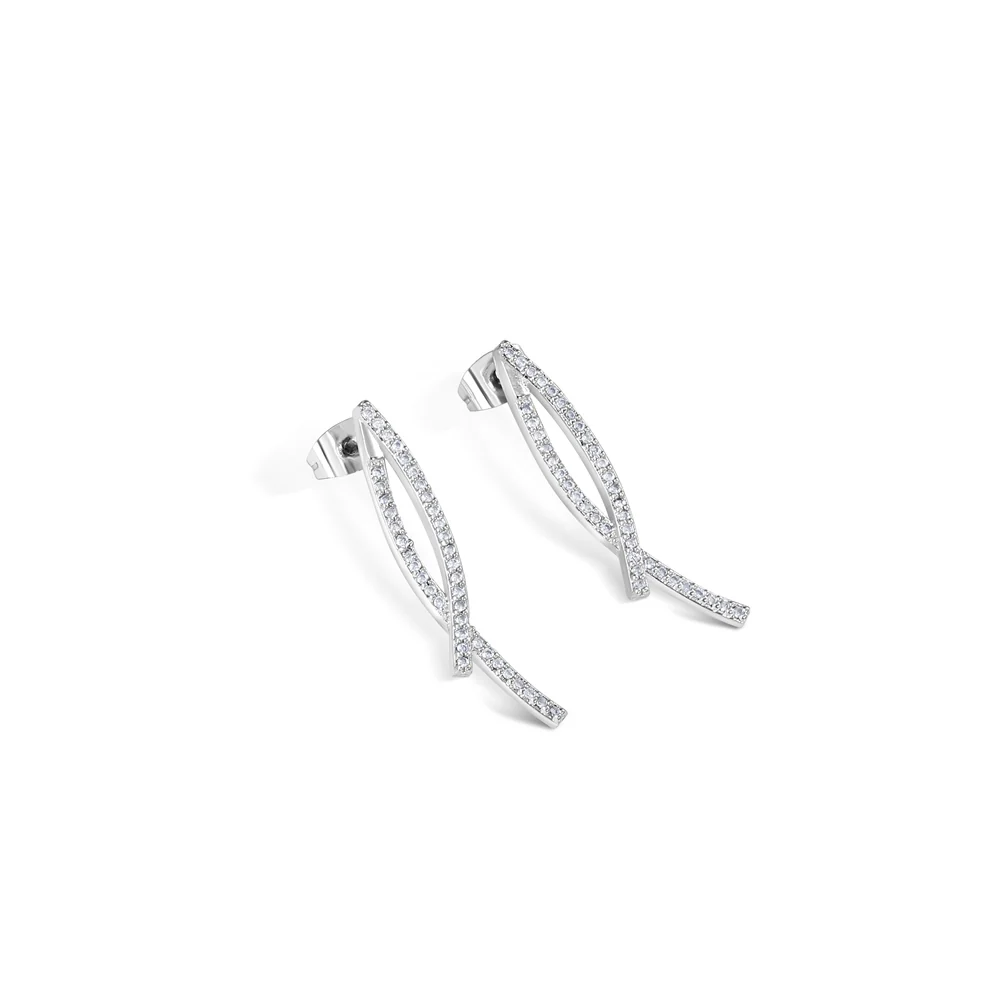 Cross Over Earrings - Image 3