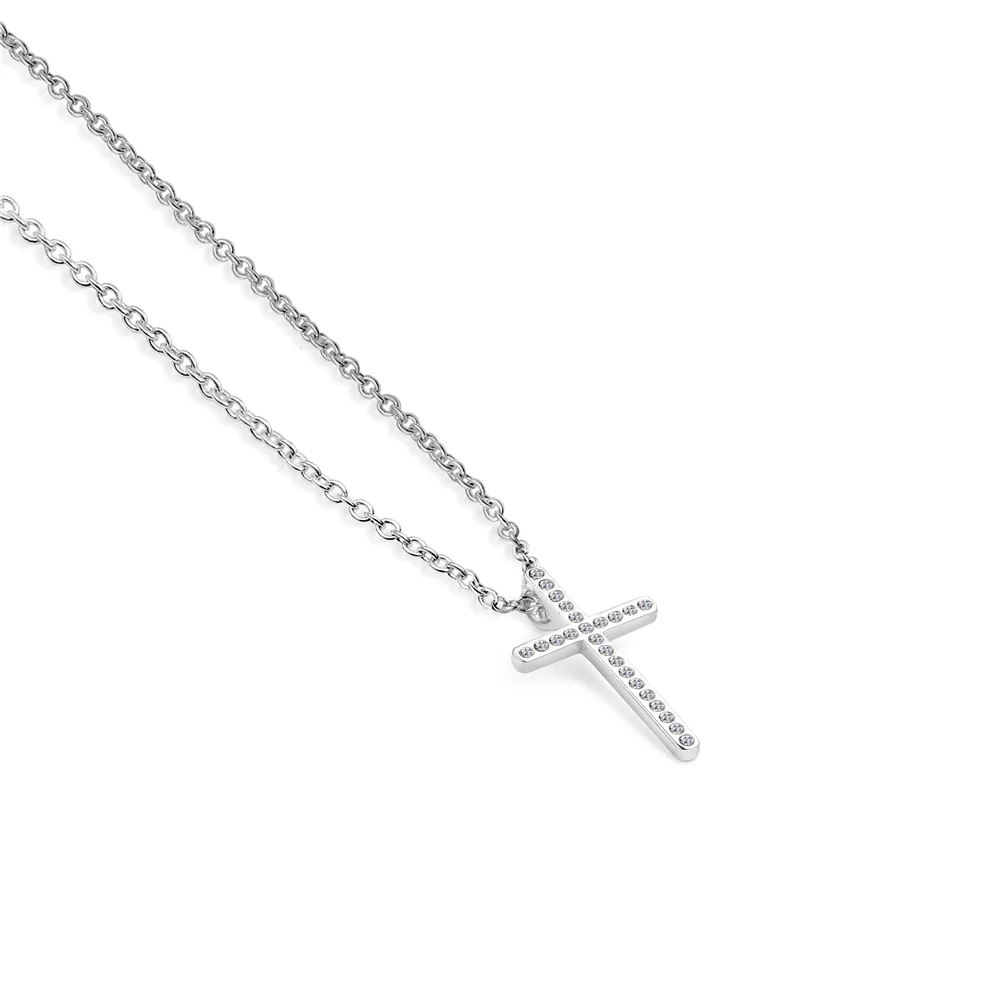 Cross Pendant Clear Stones - Image 4