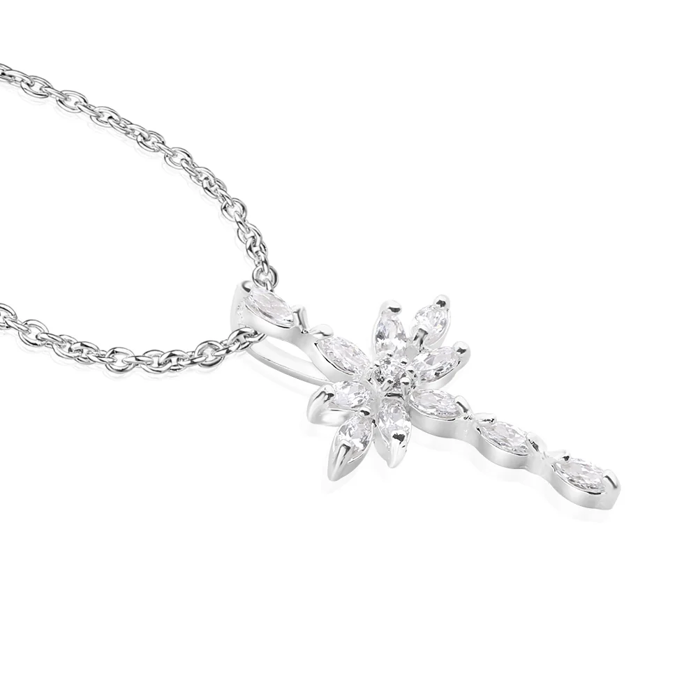 Cross Pendant with Clear Stones - Image 3