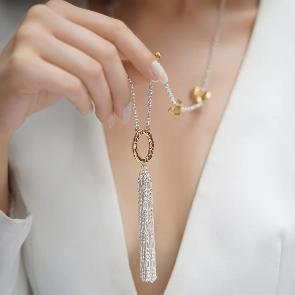 Dalique Pendant with Tassels - Image 2
