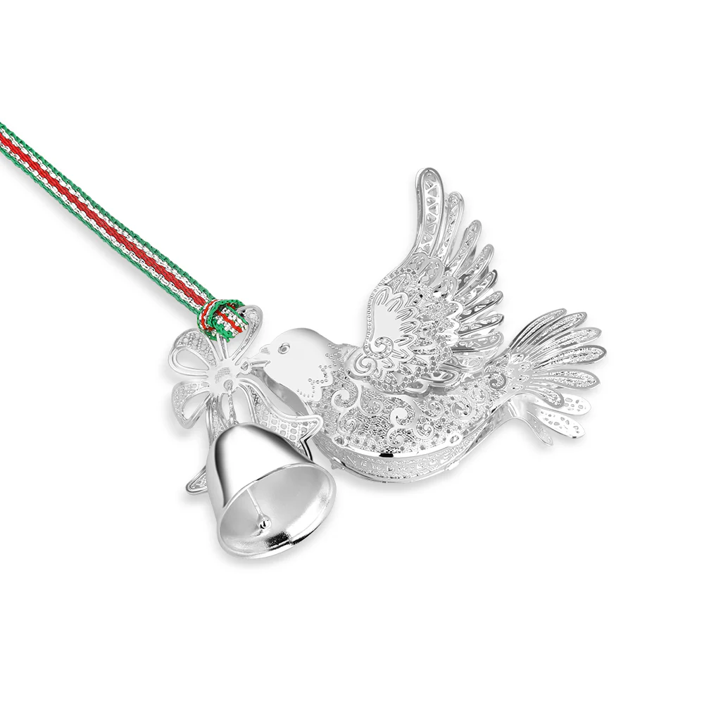 Dove with Bell Christmas Tree Decoration - Image 3