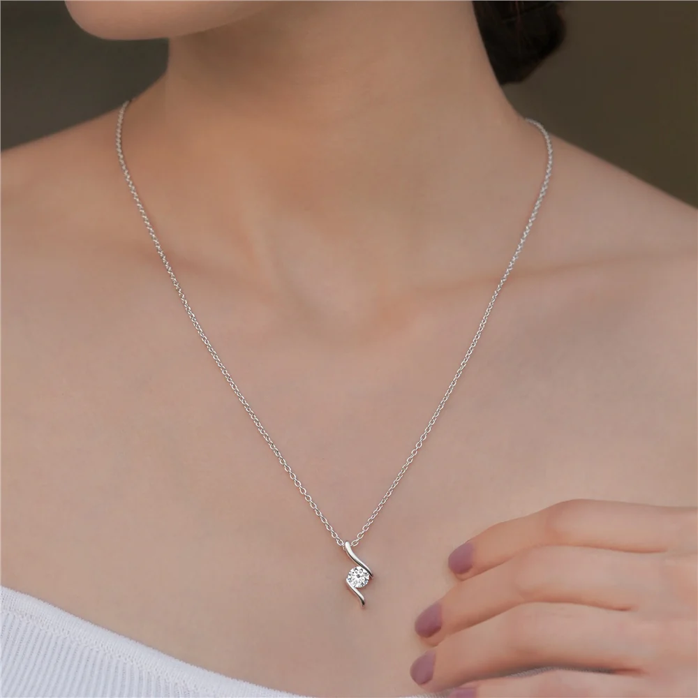 Drop Pendant with Clear Stone - Image 2