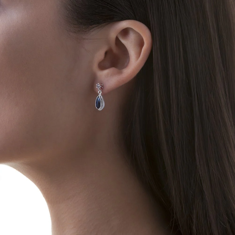 Earrings Blue Stone - Image 3