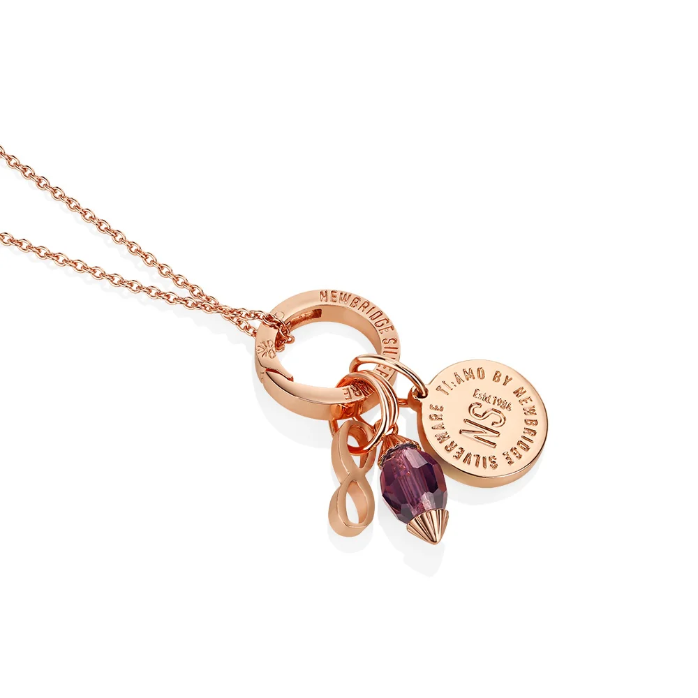 February Birthstone Pendant (Rose Gold) - Image 3