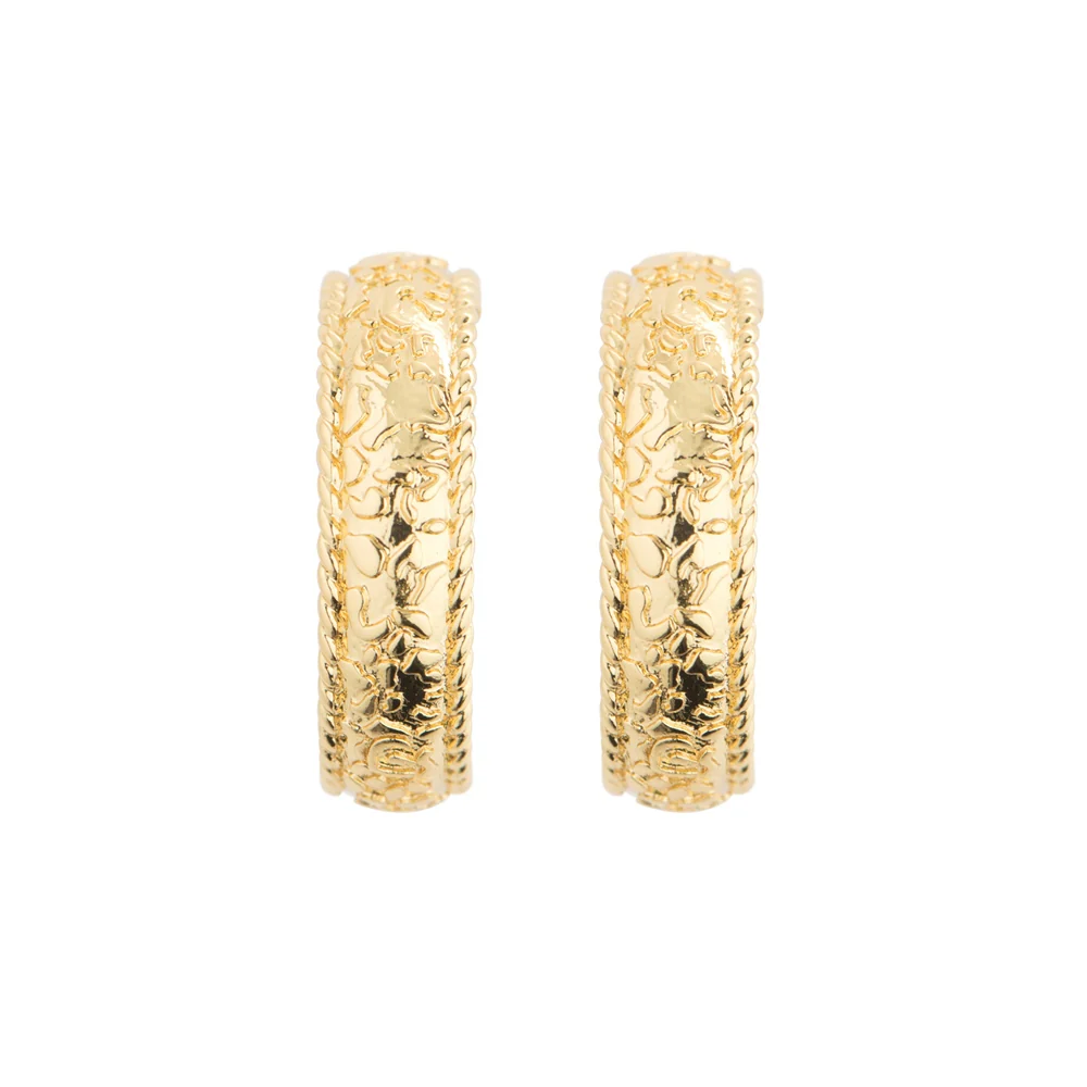Gold Plated Hoop Earrings - Image 5