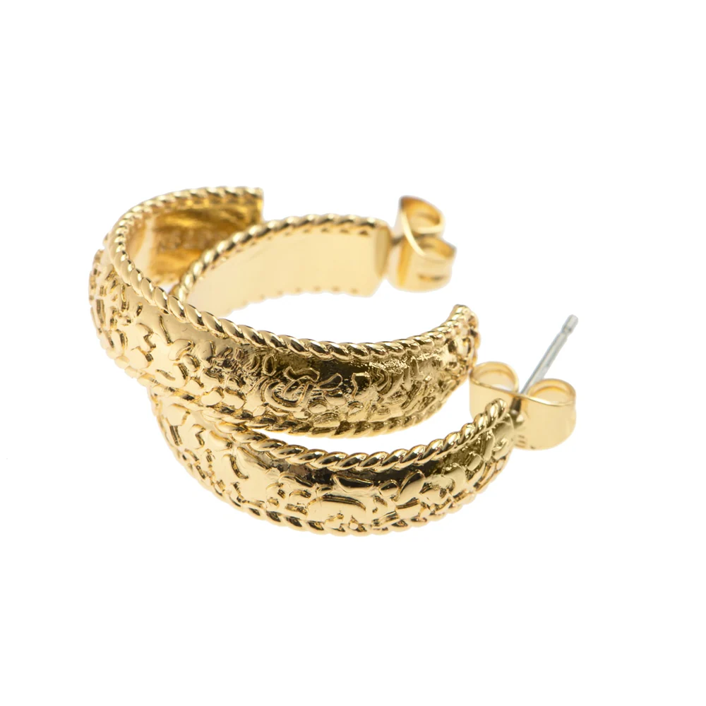 Gold Plated Hoop Earrings - Image 7
