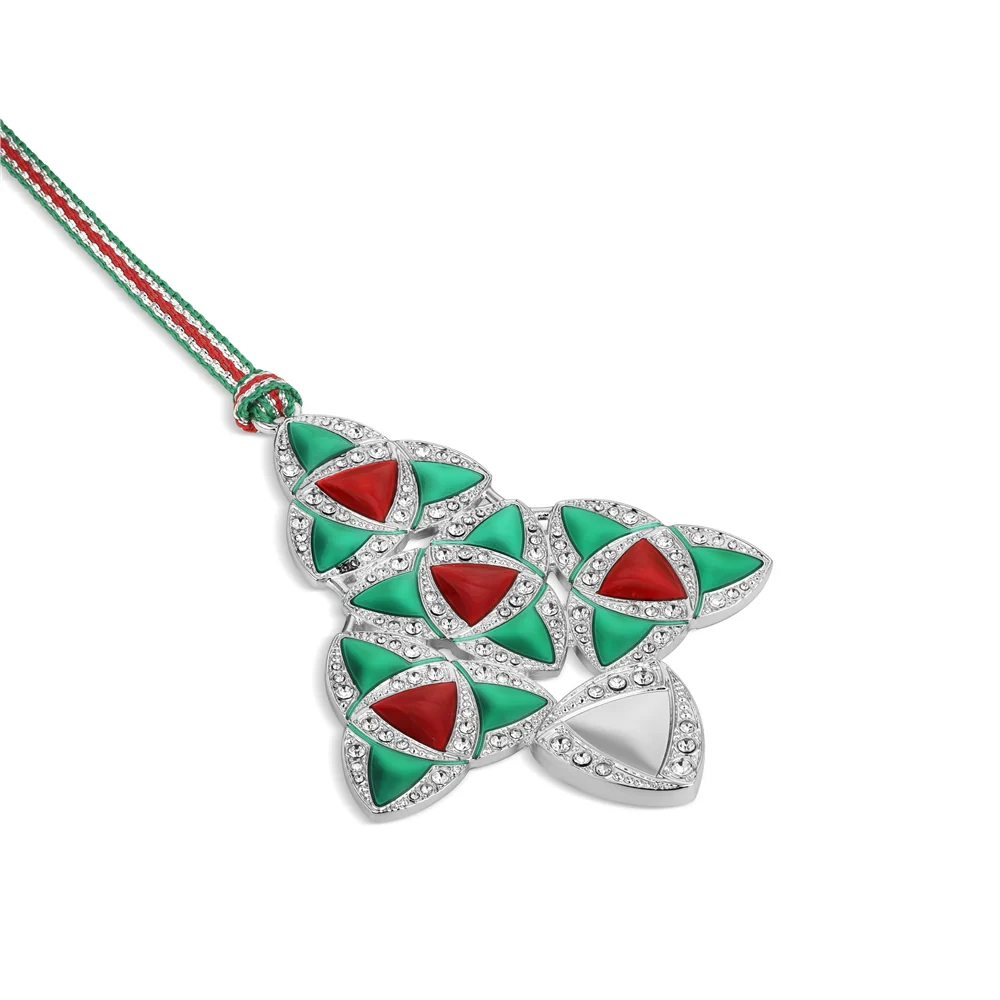 Green & Red Celtic Christmas Tree Decoration - Image 3
