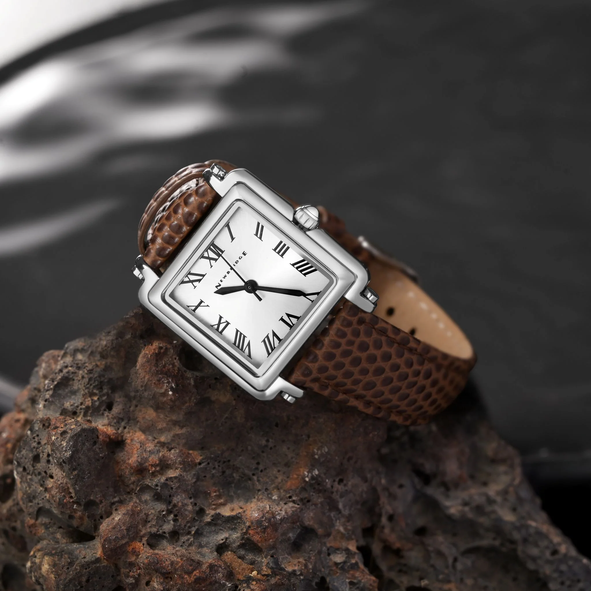 Ladies Watch with Bronze Colour Leather Strap - Image 2