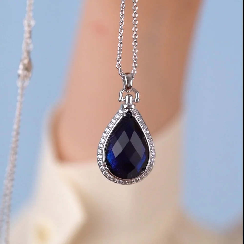 Locket with Sapphire Blue Stone - Image 2