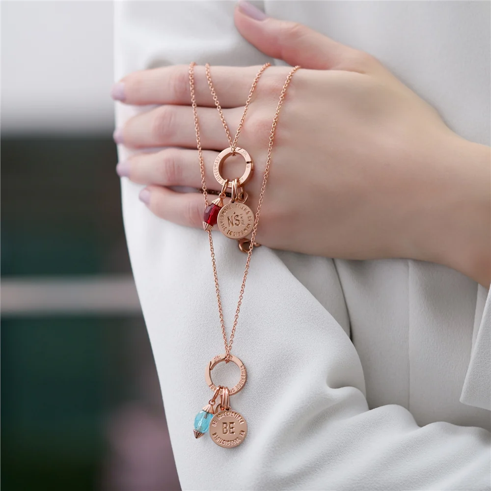 March Birthstone Pendant (Rose Gold) - Image 2