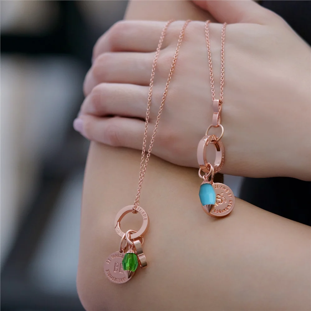 May Birthstone Pendant (Rose Gold) - Image 2
