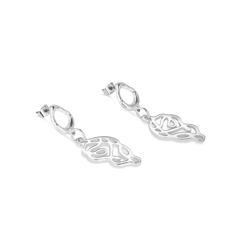 Molten Knot Drop Earrings - Image 3