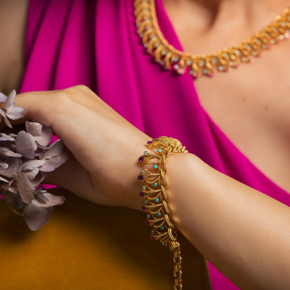 Pink & Turquoise Bracelet - Image 4