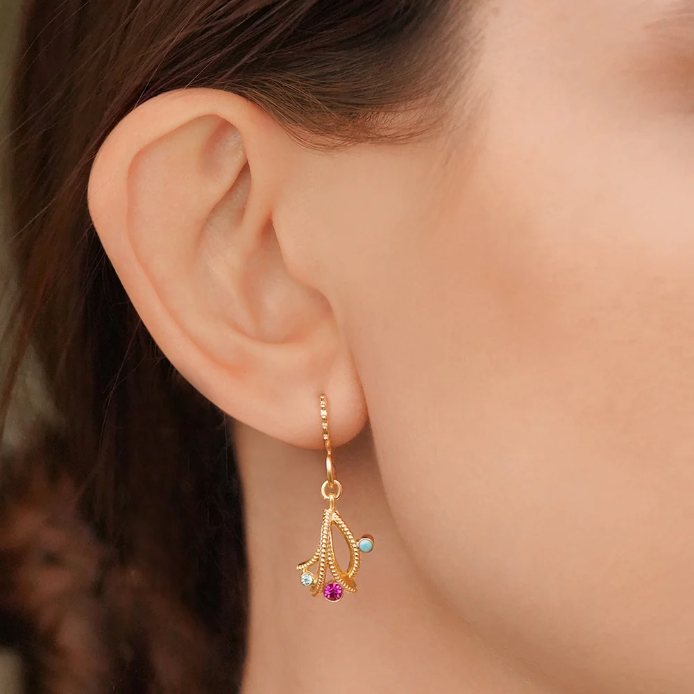 Pink & Turquoise Earrings - Image 2