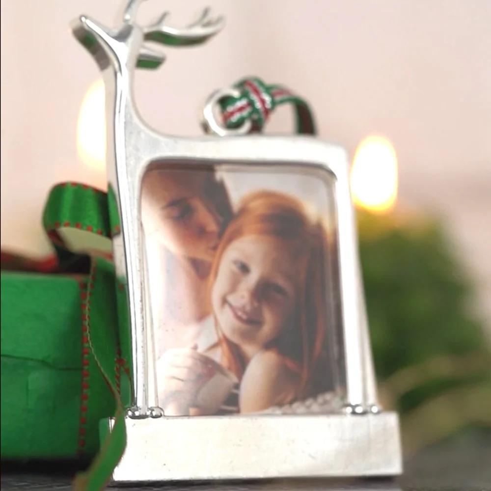 Reindeer Photo Frame Christmas Tree Decoration - Image 3