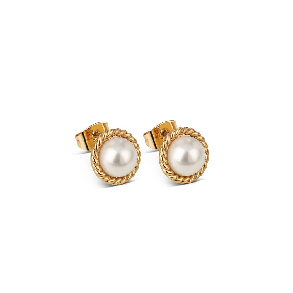 Sappho Pearl Stud Earrings - Image 3