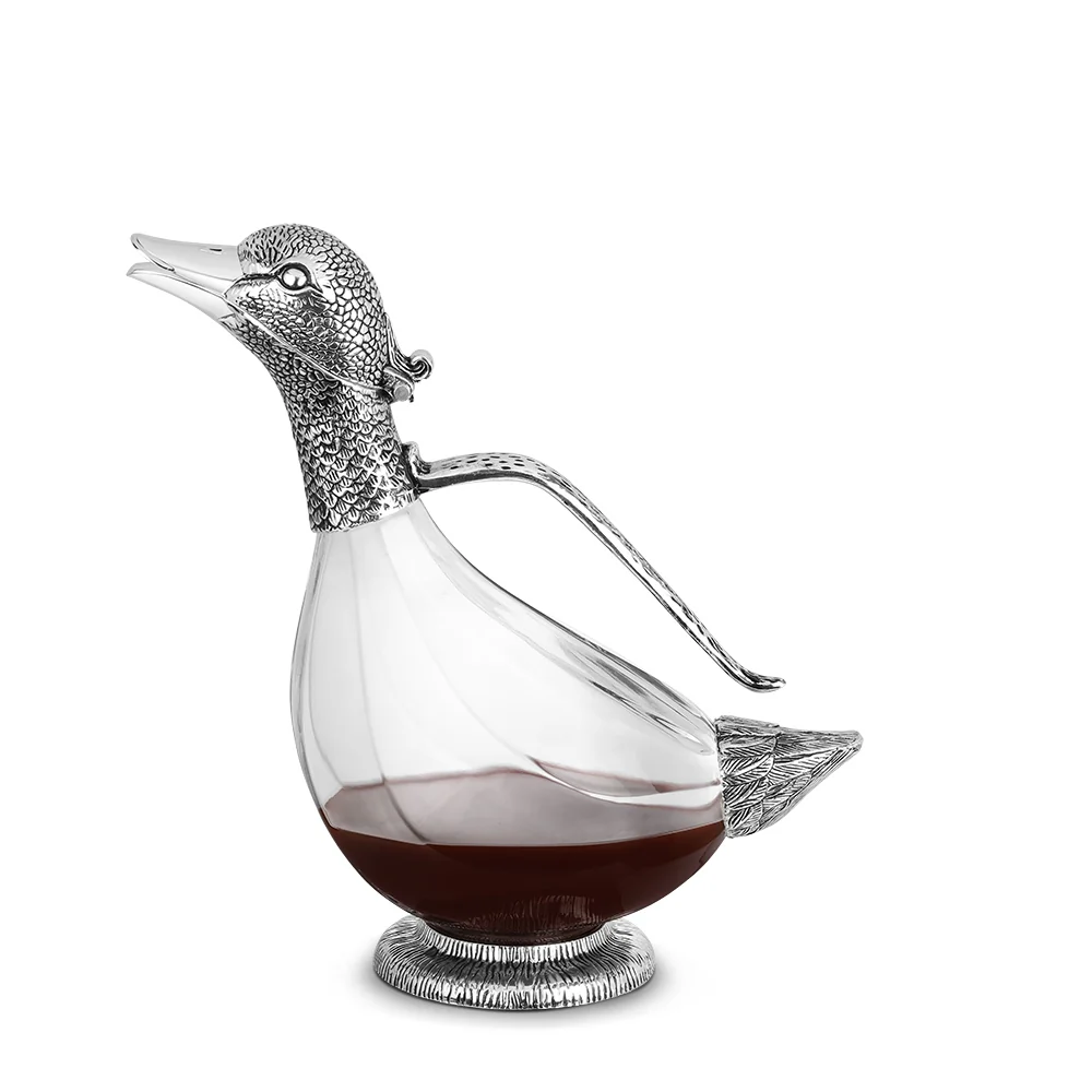 Silver Plated Duck Wine Decanter - Image 4