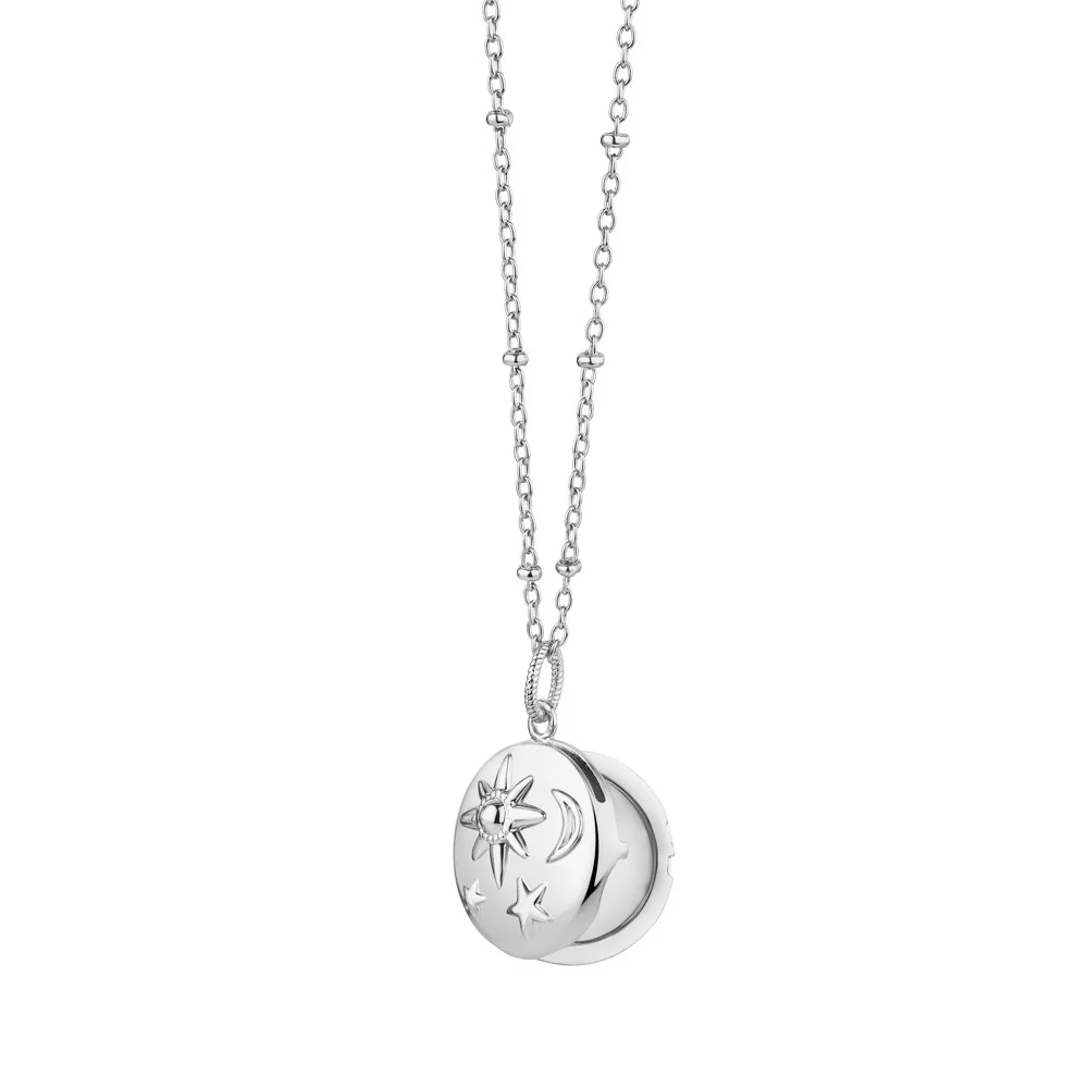 Silver Plated Locket with Sun Moon & Stars - Image 4