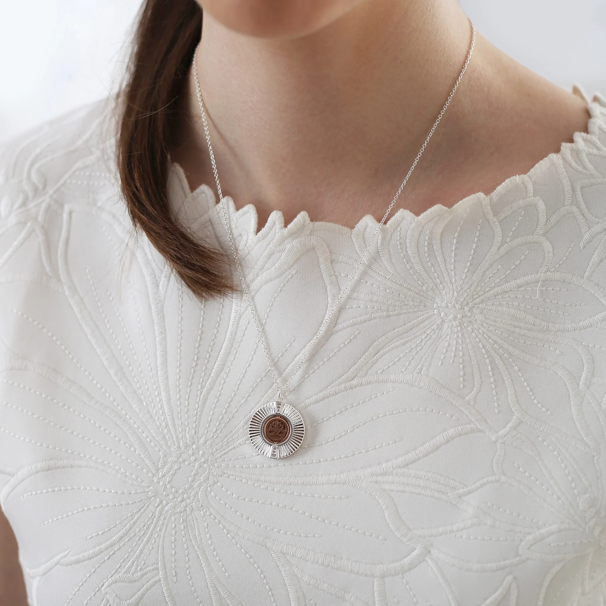 Silver & Rose Gold Plated Tiamo Pendant - Image 2