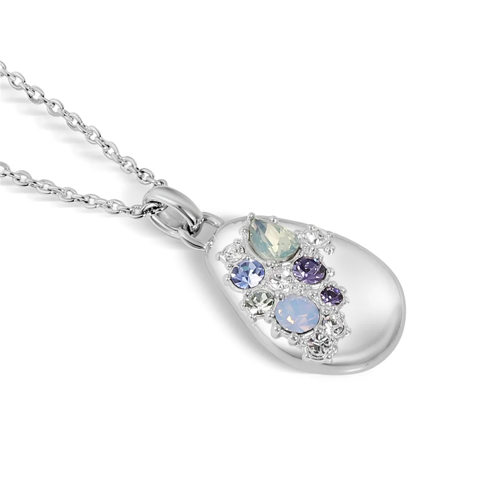 Small Pendant with Blue and Clear Stones - Image 3