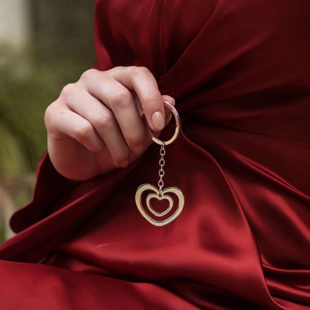 SP Double Heart Keyring - Image 2