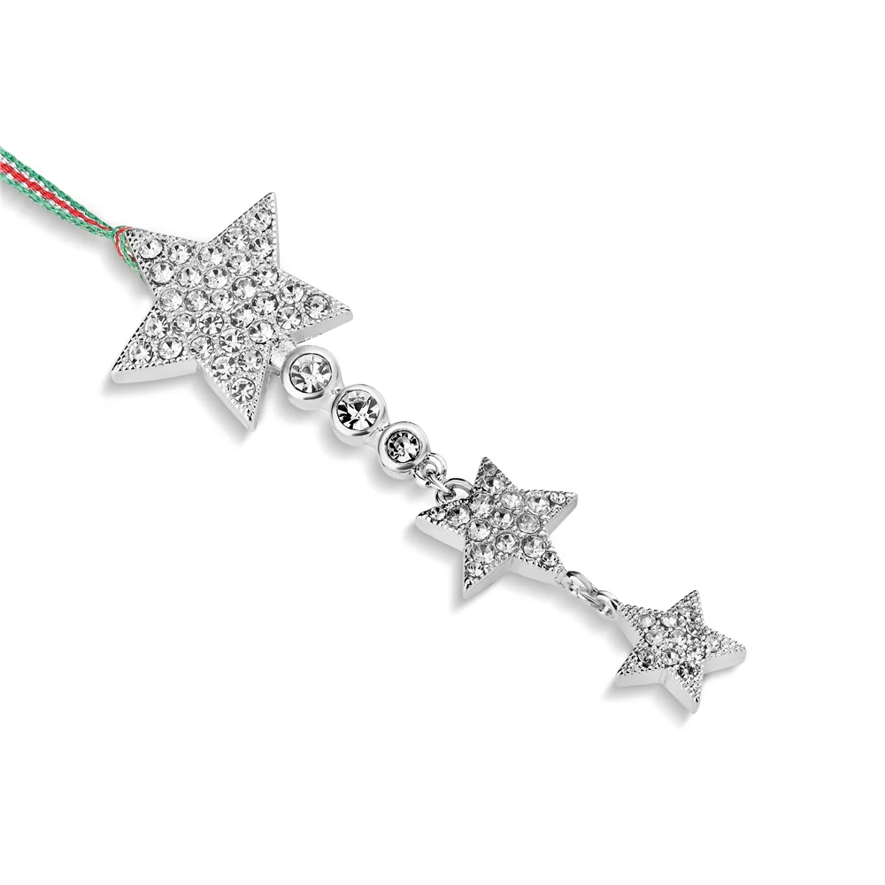 Star with Clear Stone Christmas Tree Decoration - Image 3