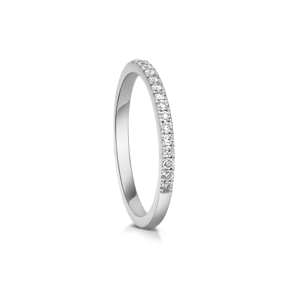 Sterling Silver Pavé Lab Grown Diamond Ring 0.35ct Size L - Image 3