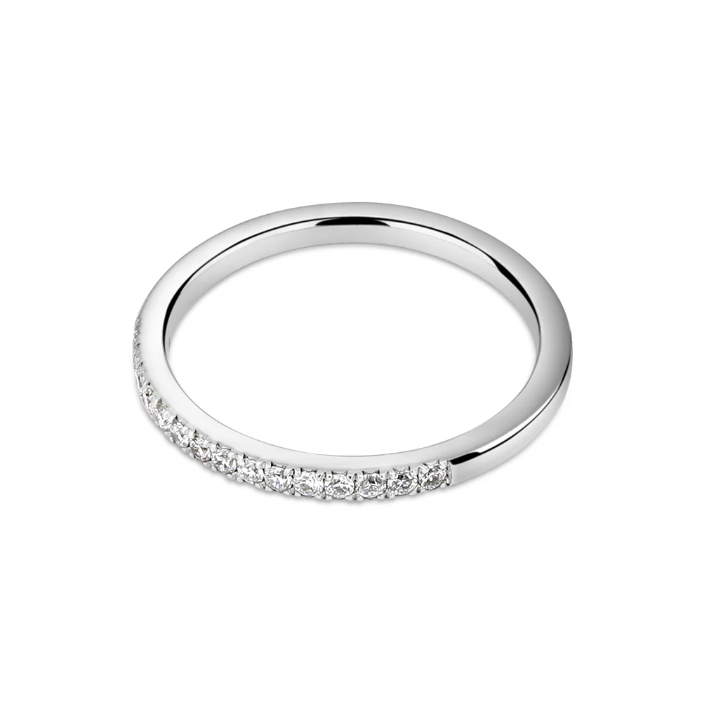 Sterling Silver Pavé Lab Grown Diamond Ring 0.35ct Size O - Image 5