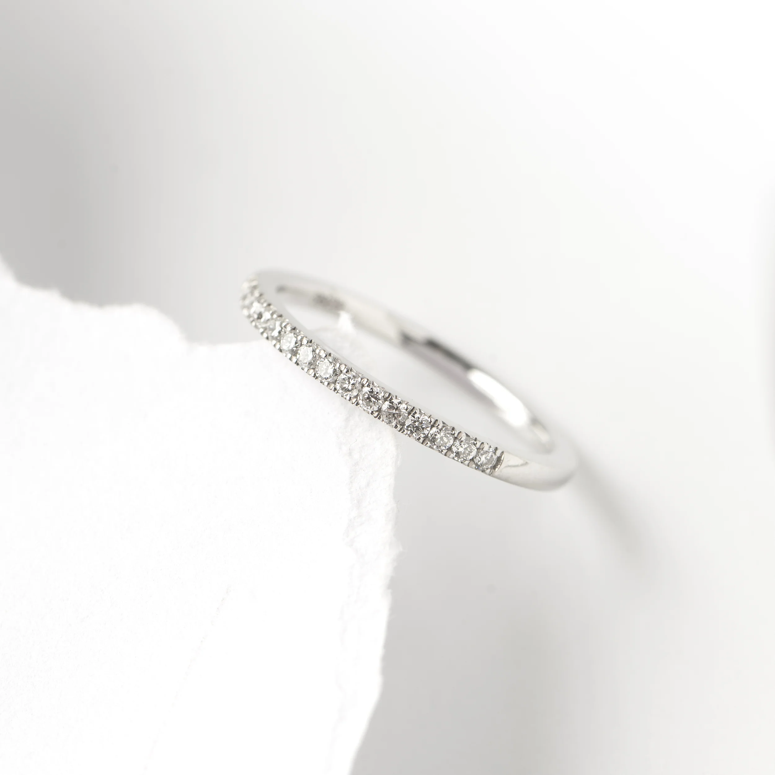 Sterling Silver Pavé Lab Grown Diamond Ring 0.35ct Size O - Image 7
