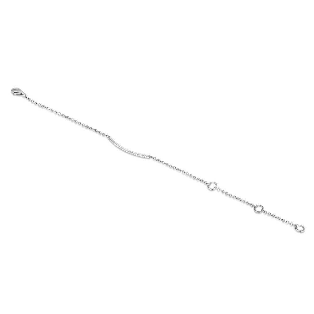Sterling Silver Pavé Set Lab Grown Diamond Bracelet 0.13ct - Image 3