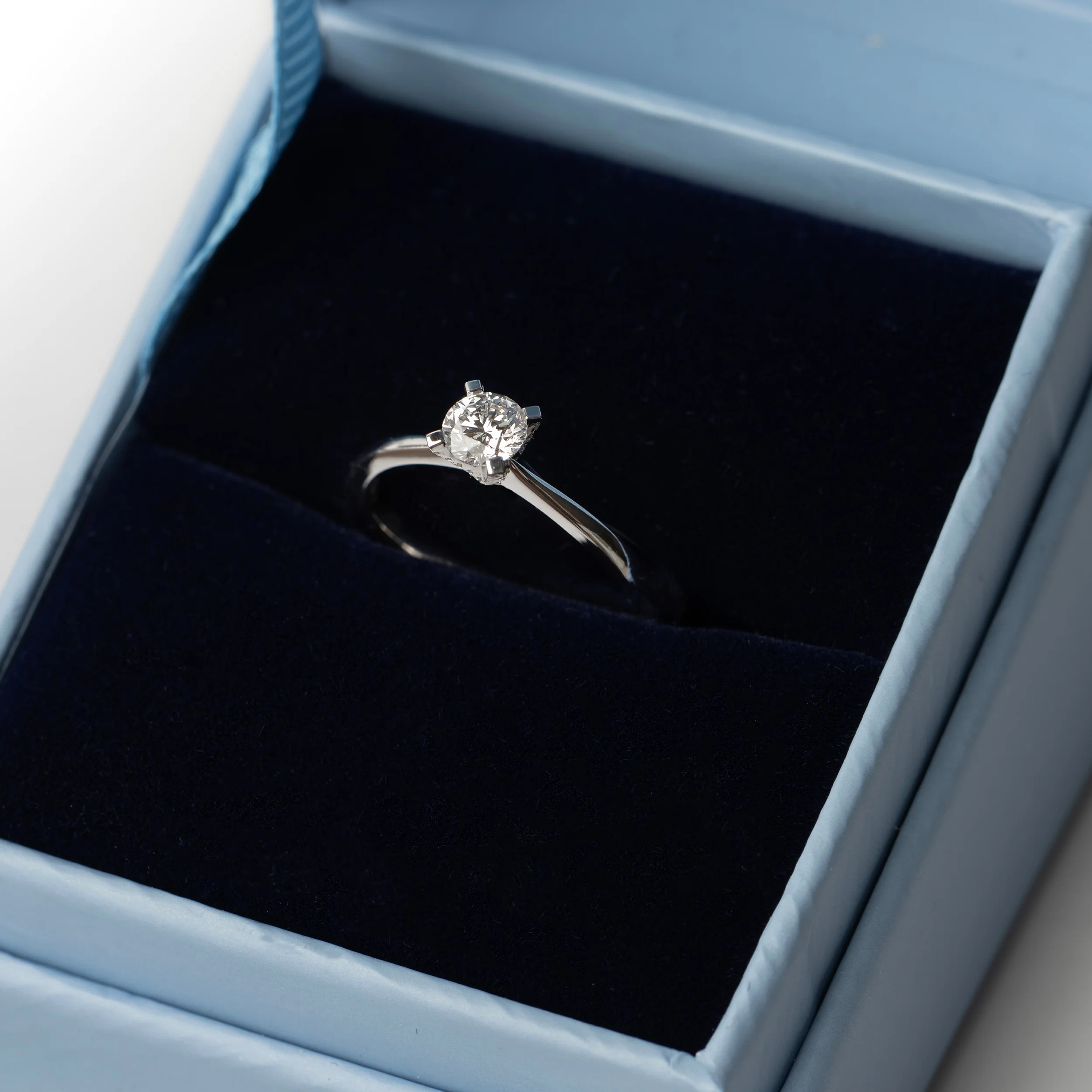 Sterling Silver Solitaire Lab Grown Diamond Ring 0.35ct Size L - Image 7