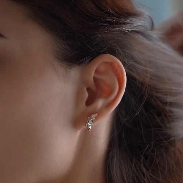 Stud Earrings with Mixed Stones - Image 2