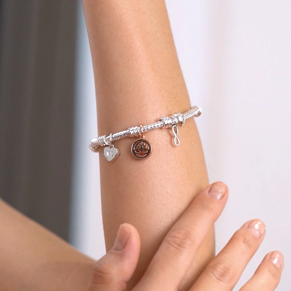 Ti:amo Silver Plated Charm Bracelet - Image 2