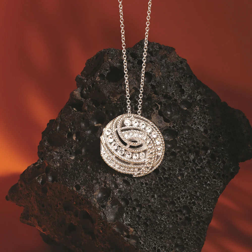 Twist Pendant with Clear Stones - Image 2