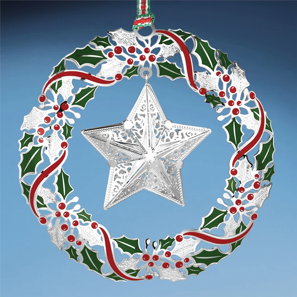 Wreath with Star Christmas Decoration - Image 2