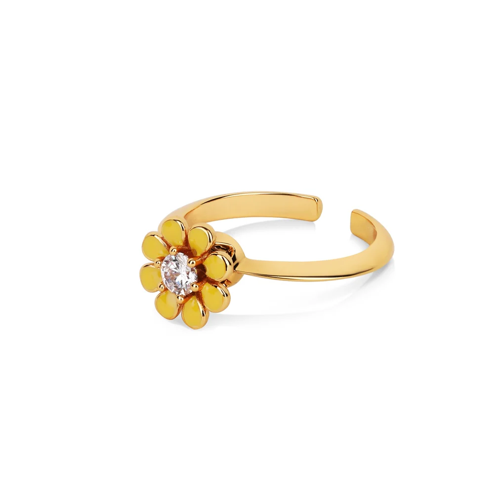 Yellow Flower Revolving Ring - Image 3